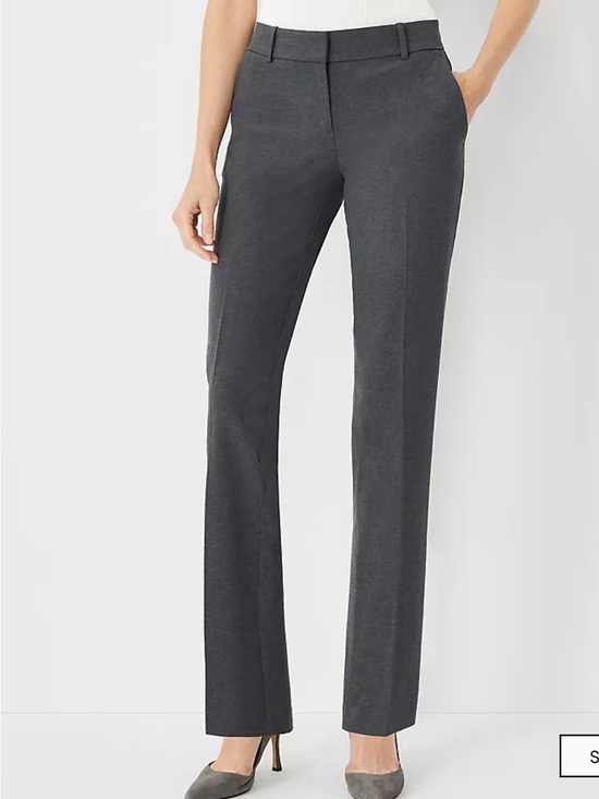 Pants - Ann Taylor Charcoal Straight Dress Pants size 8
